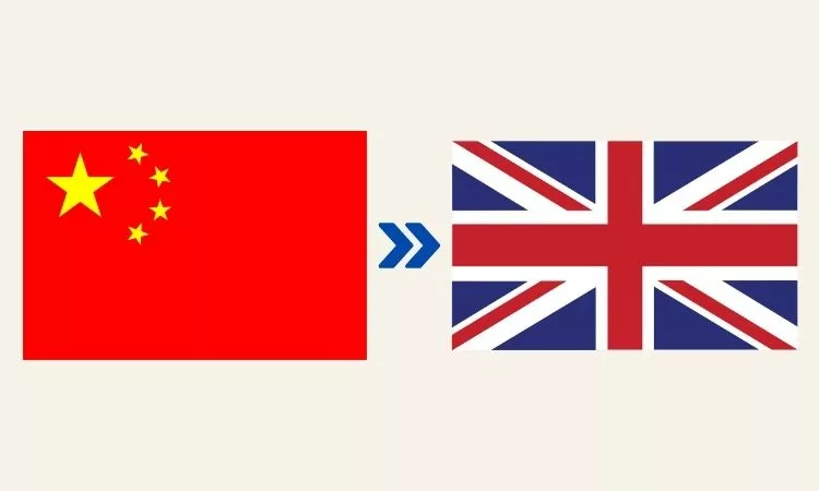 Αποστολή από την Κίνα στο Ηνωμένο Βασίλειο