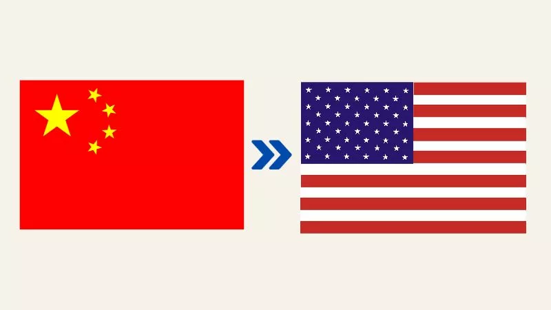 Envio da China para os EUA
