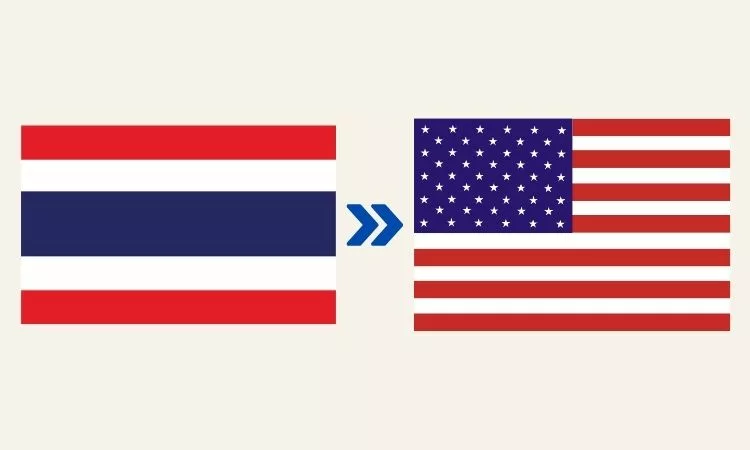 Envio da Tailândia para os EUA