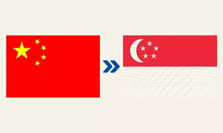 Pošiljanje iz Kitajske v Singapur