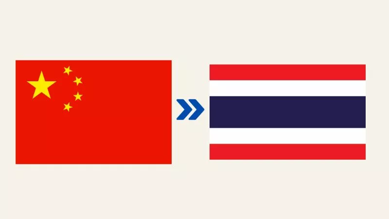 Verzenden van China naar Thailand