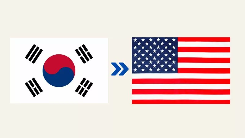 Envio da Coreia para os EUA