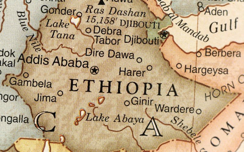 Enviar da China para a Etiópia